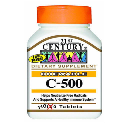 21St Century Chewable Vitamin C-500 Tablets - 110 Ea